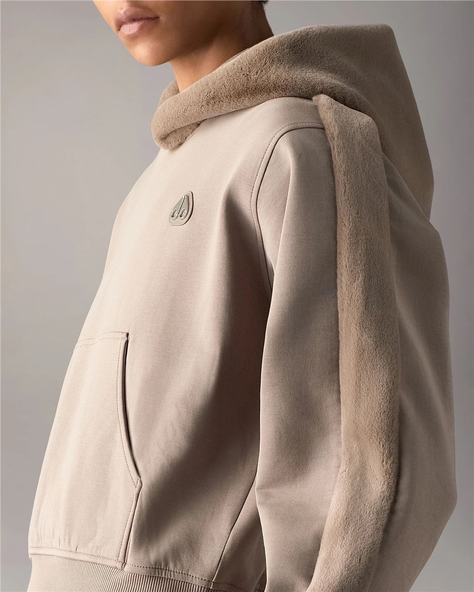 Mixed media bunny hoodie-MOOSE KNUCKLES-Verso