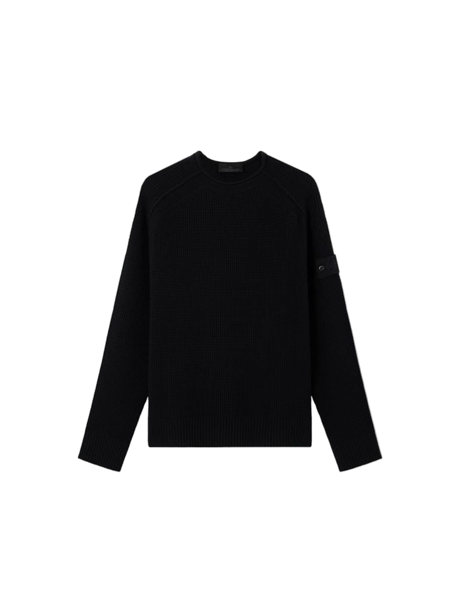 Mock neck jumper with raglan sleeves and ribbed trims-STONE ISLAND-Verso