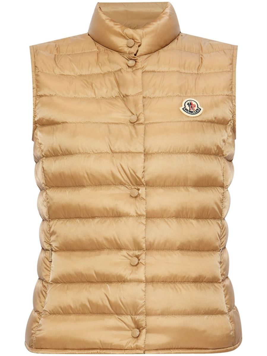 MOCK NECK LOGO PATCH DOWN GILET-MONCLER-Verso