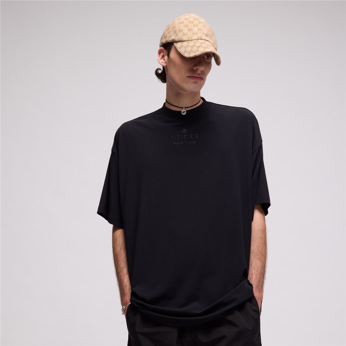 Modal jersey t-shirt with print-GUCCI-Verso