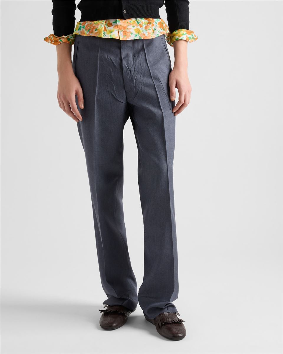 MOHAIR AND SILK PANTS - PRADA - Verso