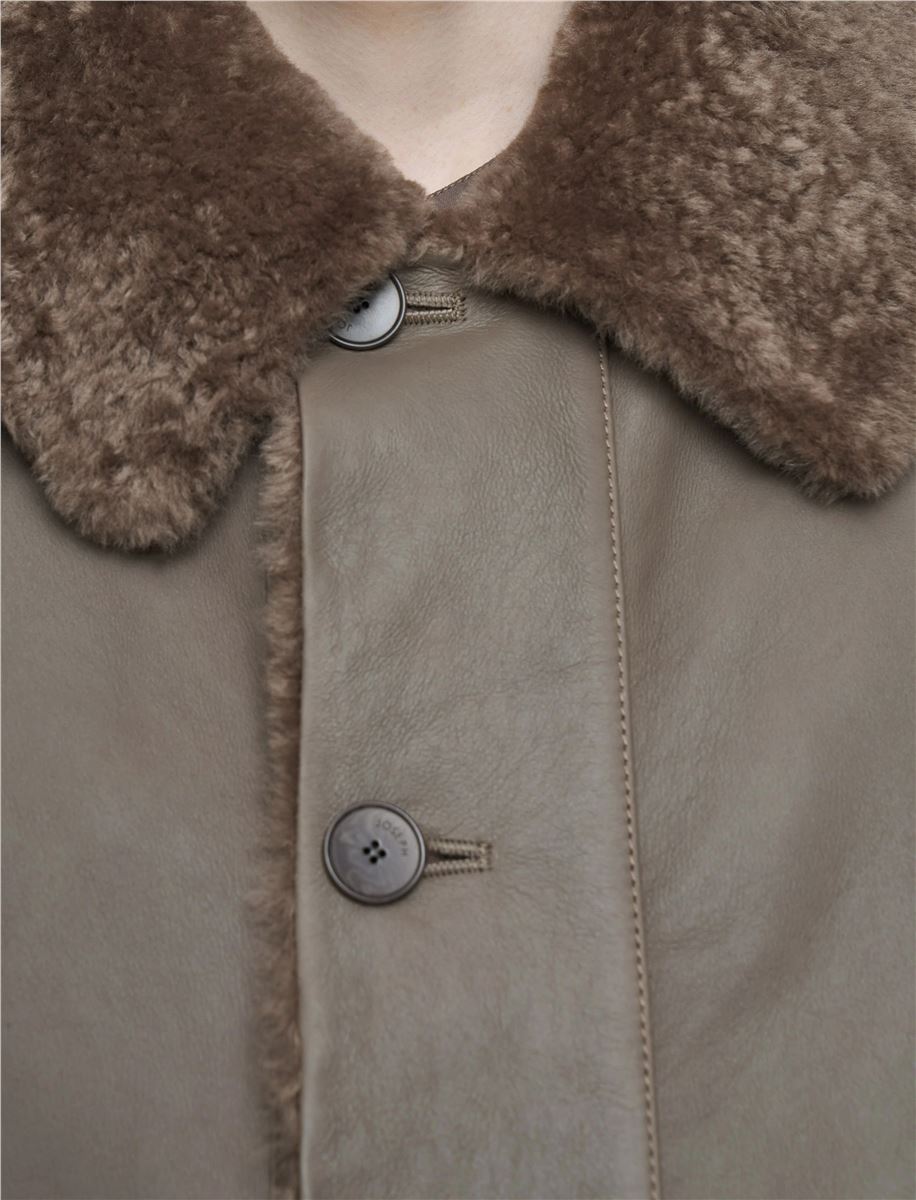 Molin reversible shearling gilet-JOSEPH-Verso