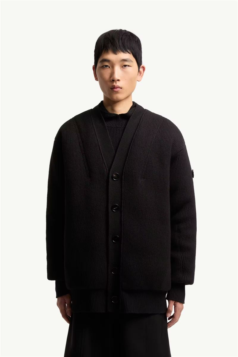 Moncler + JIL SANDER Padded Wool Cardigan-MONCLER-Verso