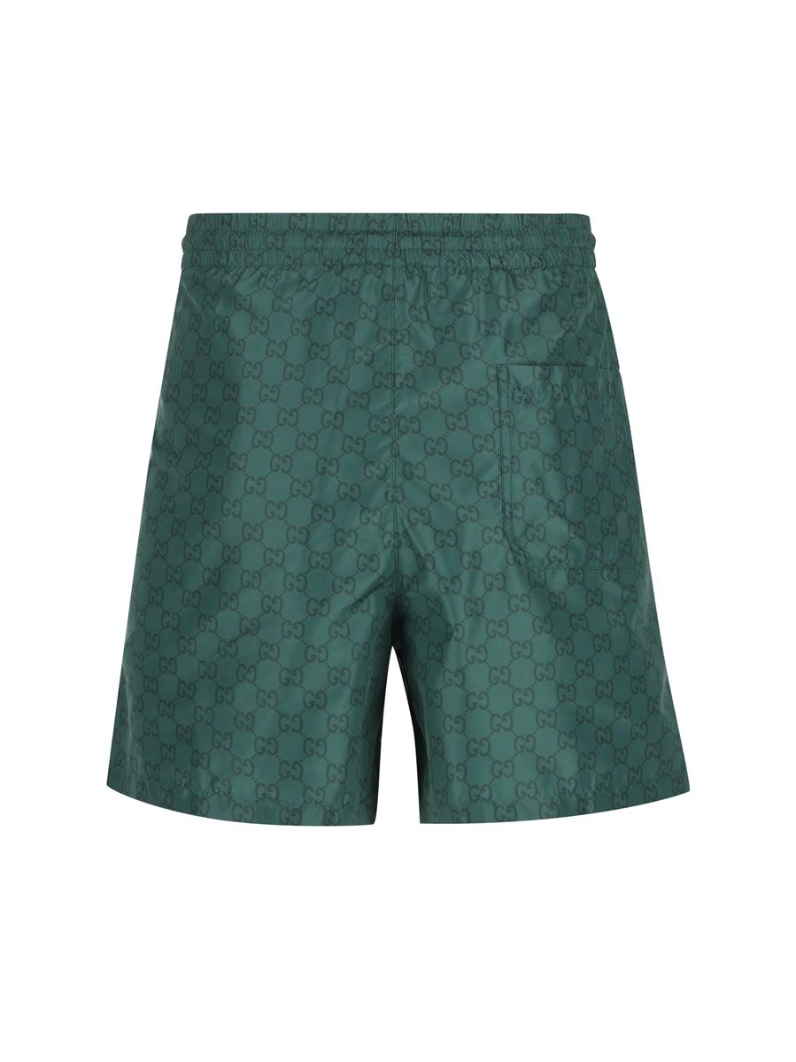 Monogram drawstring shorts-GUCCI-Verso