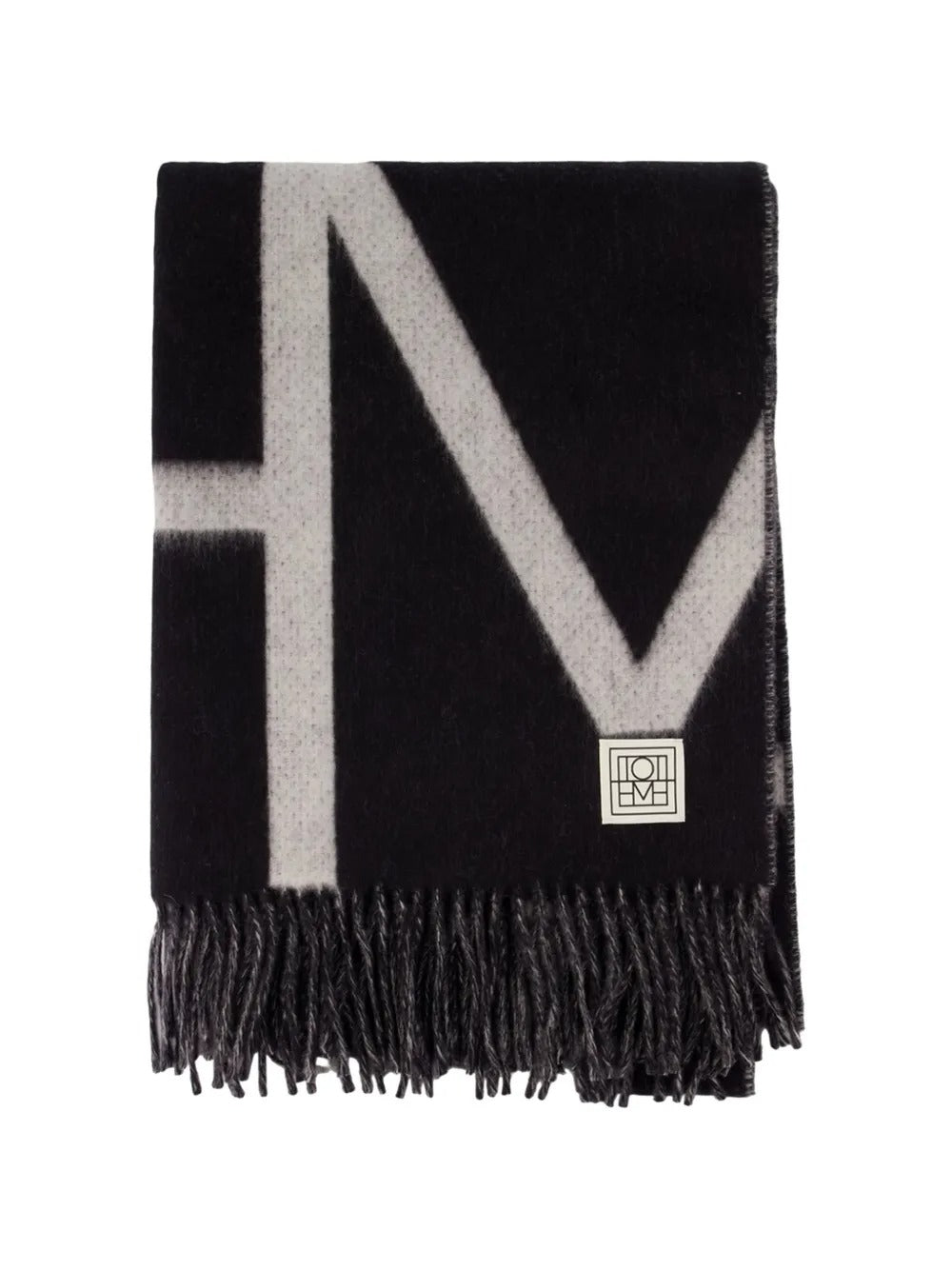 Monogram fringed scarf-TOTEME-Verso