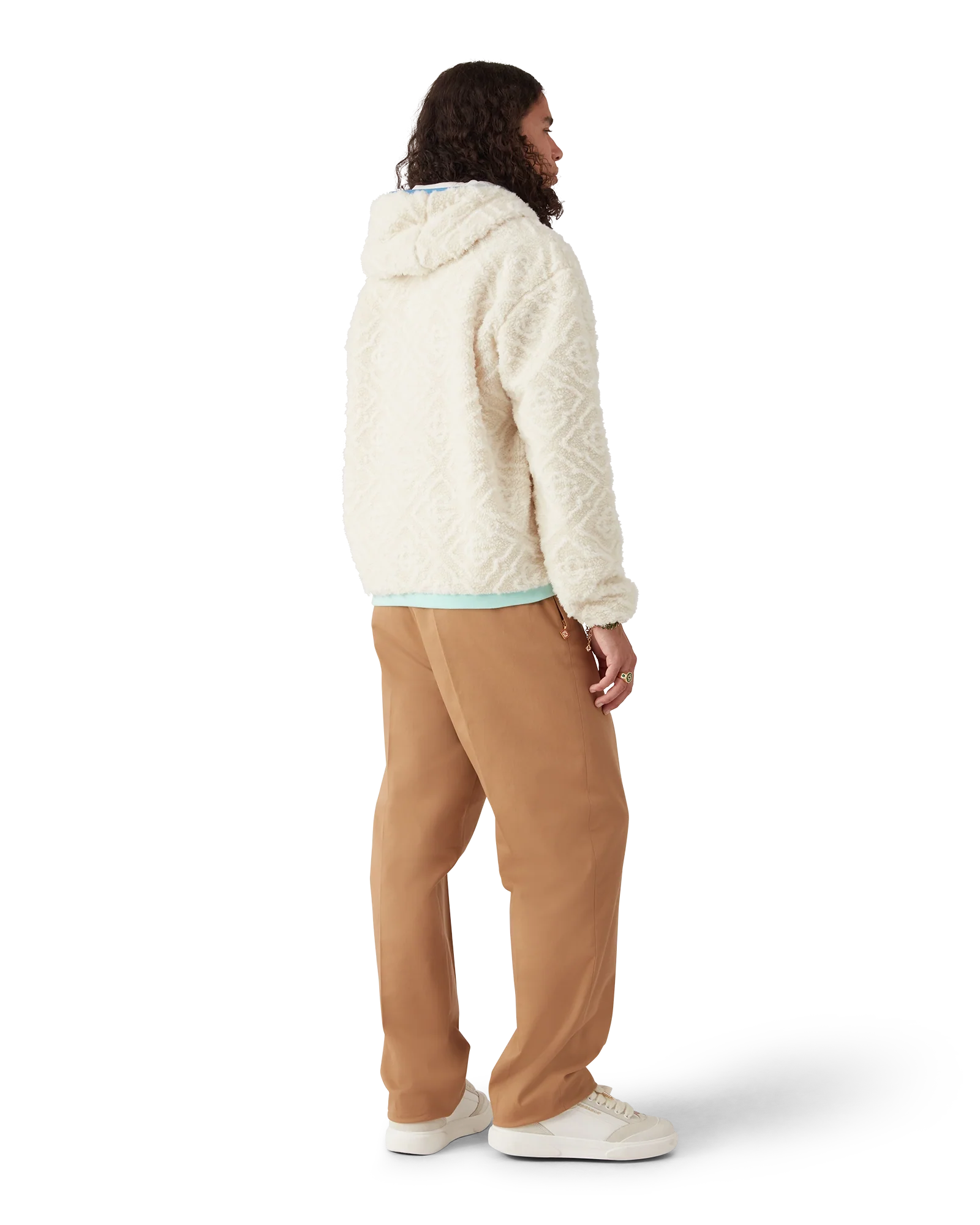 MONOGRAM JACQUARD FLEECE JACKET-CASABLANCA-Verso