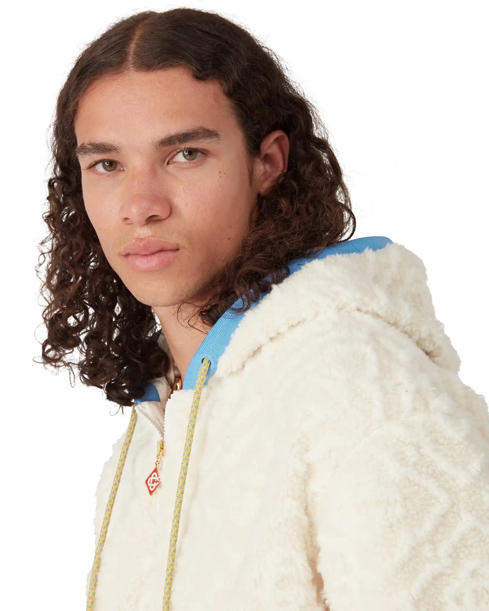 MONOGRAM JACQUARD FLEECE JACKET-CASABLANCA-Verso