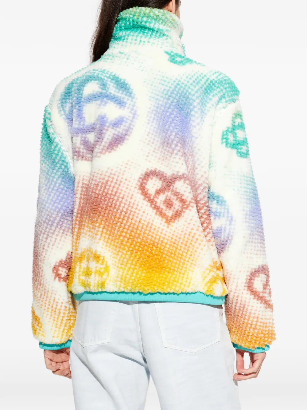 Monogram-pattern zip-up jacket-CASABLANCA-Verso