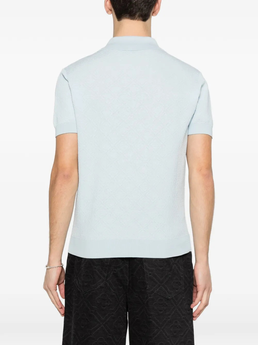 Monogram Pointelle Polo Shirt-CASABLANCA-Verso