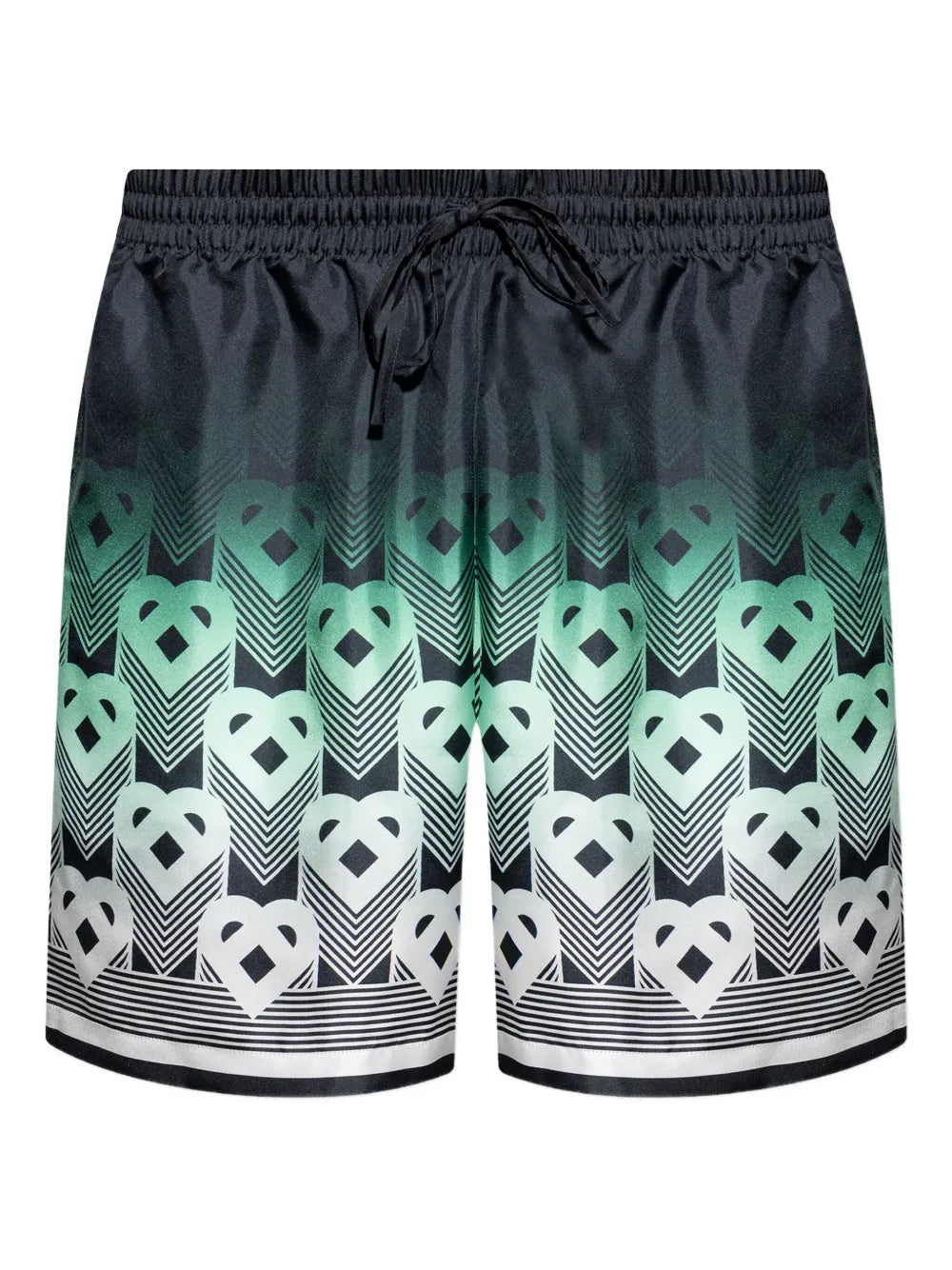 Monogram-print drawstring shorts
