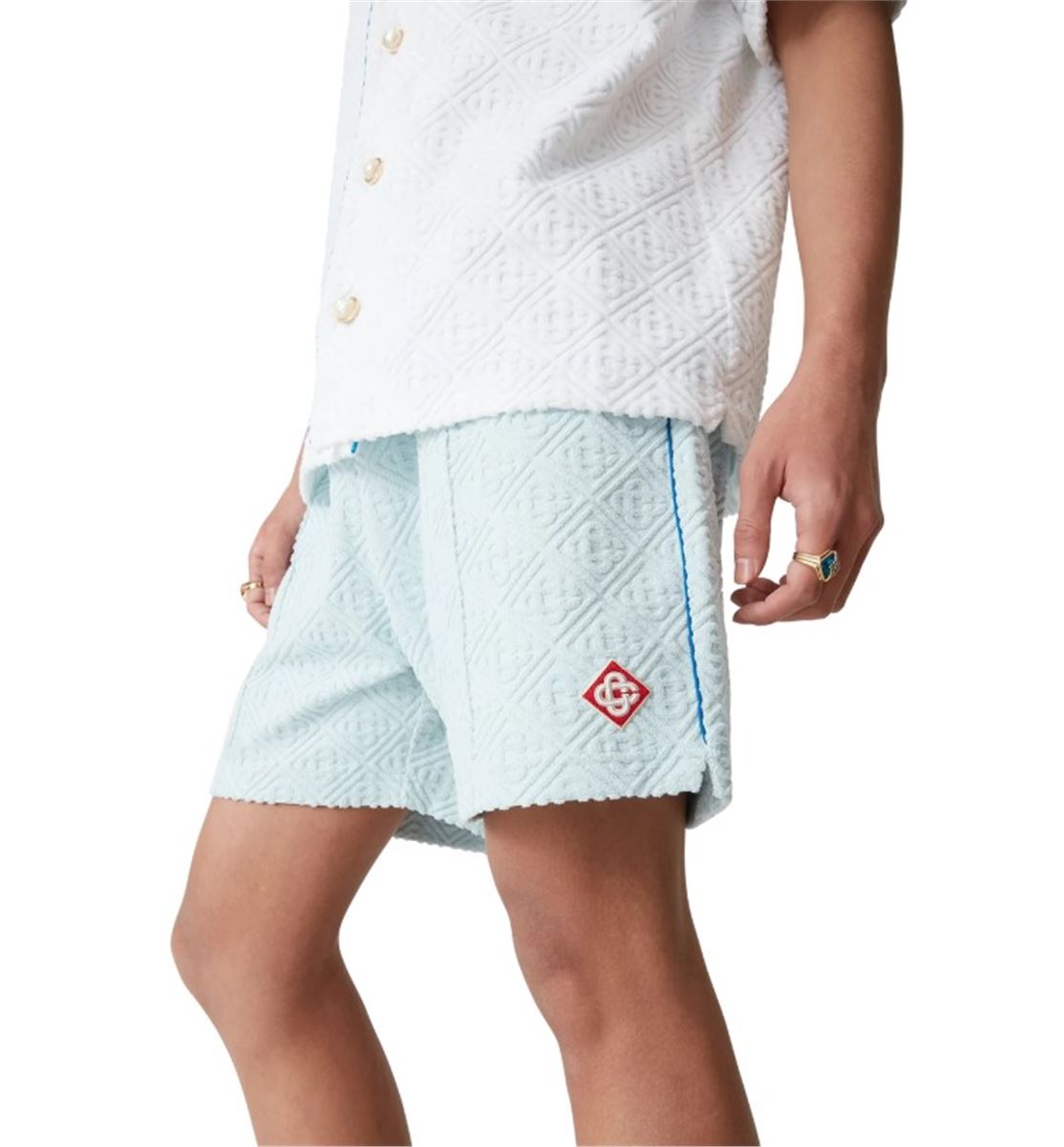 MONOGRAM TOWELLING SHORTS -  CASABLANCA -  Verso