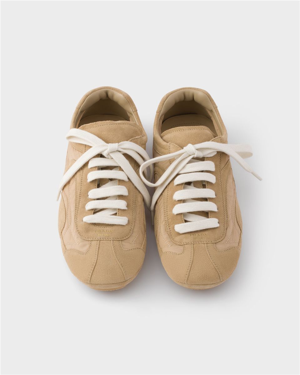 Montecarlo re-edition 2005 suede and re-nylon sneakers-PRADA-Verso