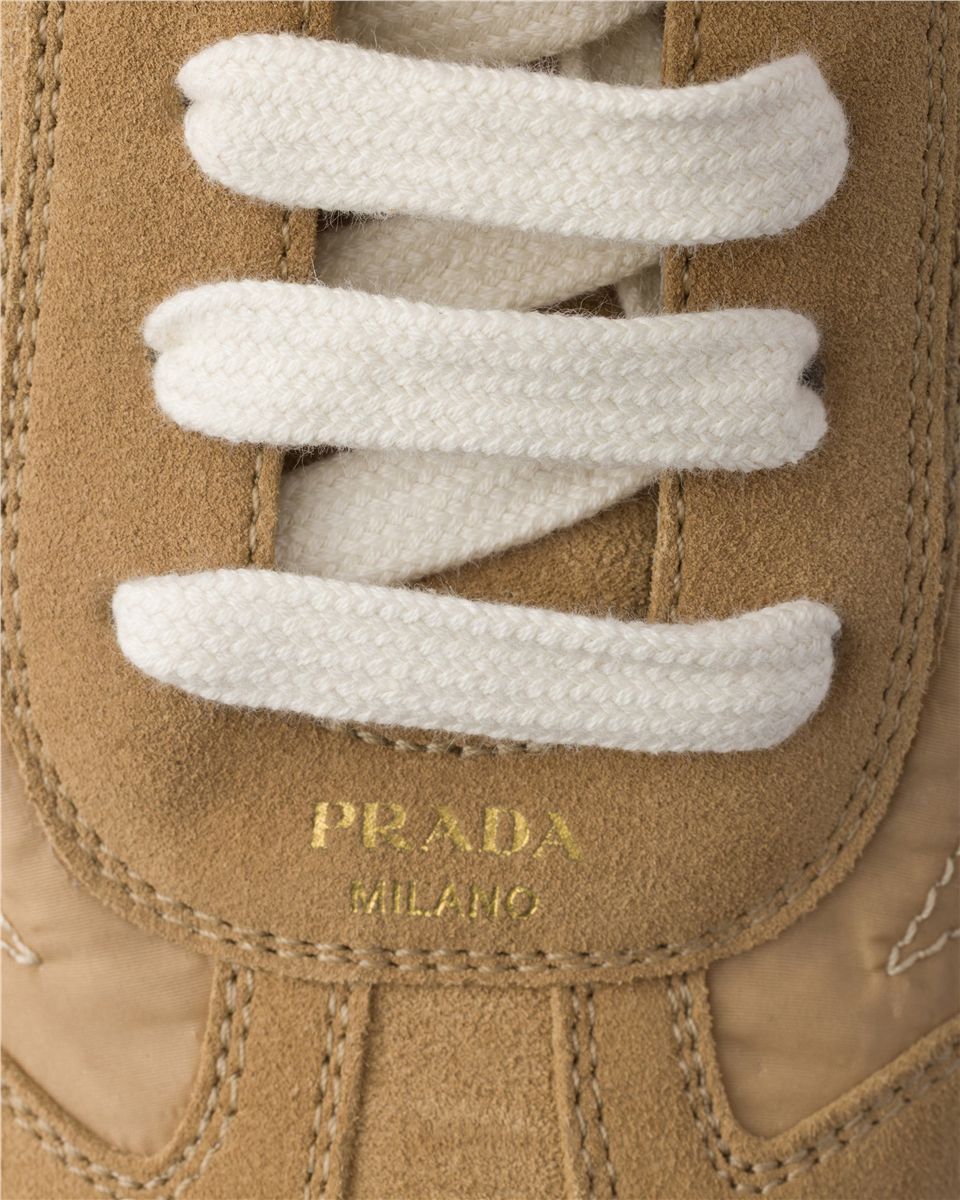 Montecarlo re-edition 2005 suede and re-nylon sneakers-PRADA-Verso