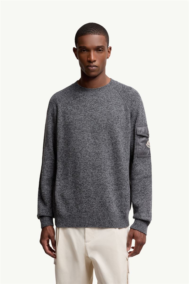 mouliné wool & cashmere jumper-MONCLER-Verso