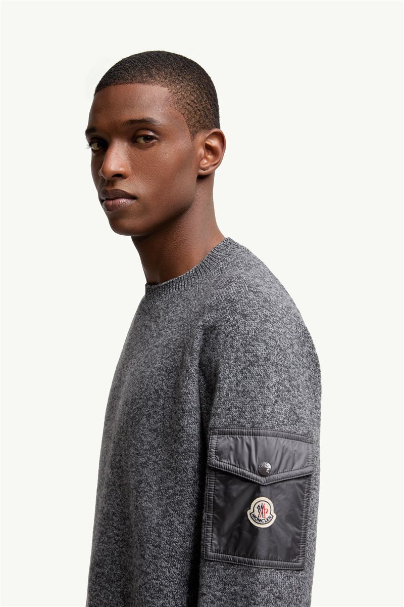 mouliné wool & cashmere jumper-MONCLER-Verso