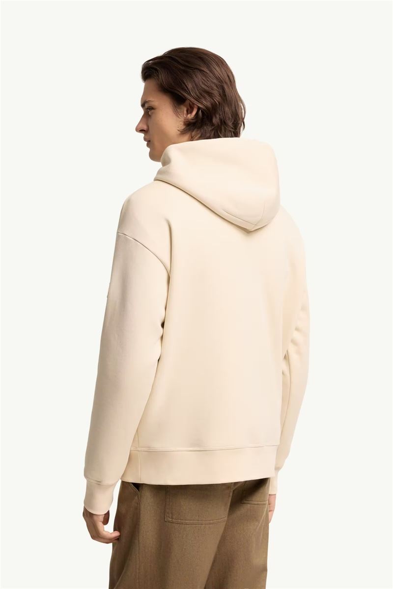 Mountain landscape print cotton blend hoodie-MONCLER-Verso