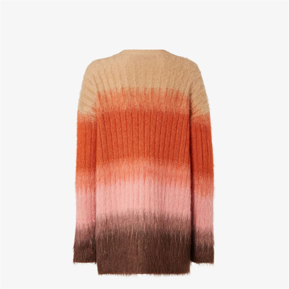 Multicolour mohair and wool cardigan-FENDI-Verso