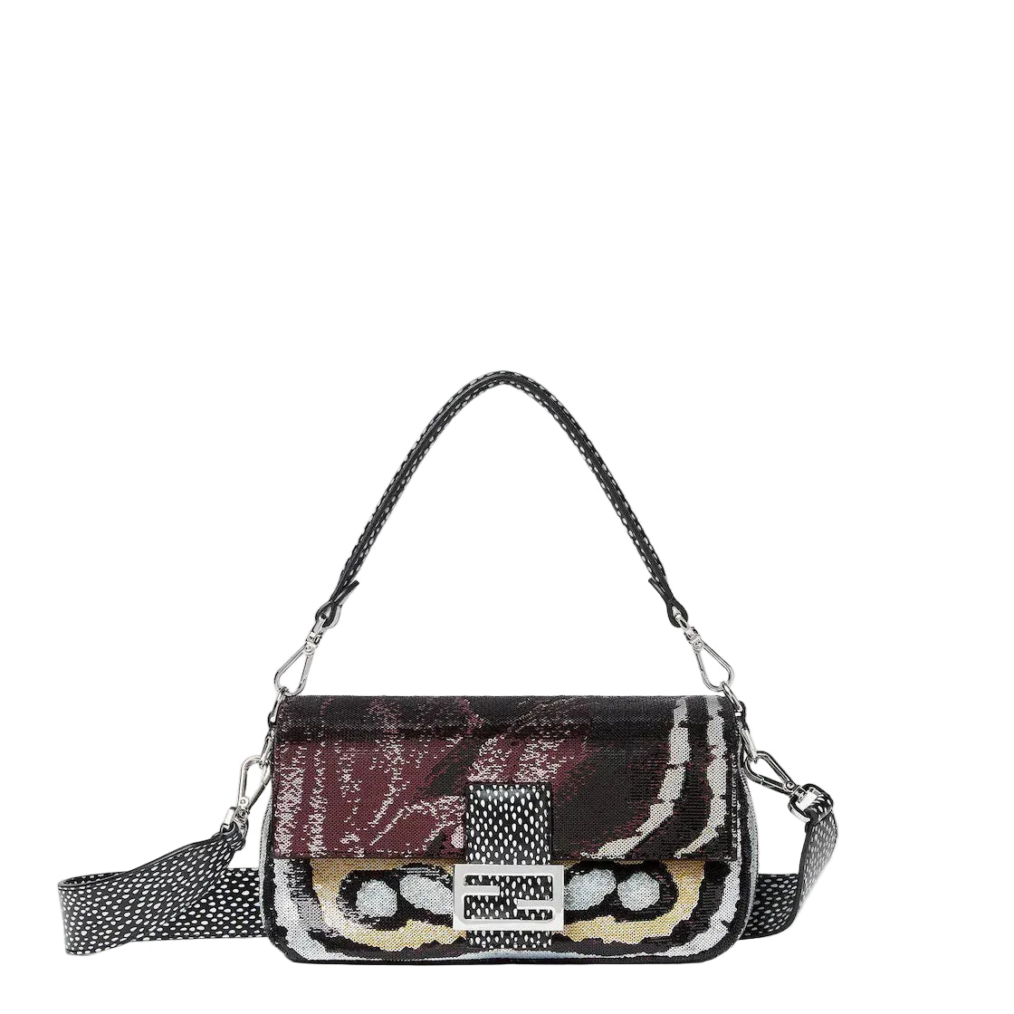Multicolour night butterfly sequin bag-FENDI-Verso