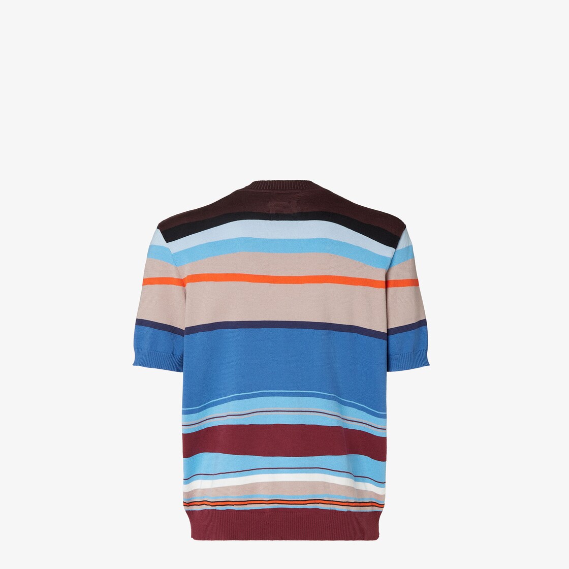 Multicolour Striped Cotton Jumper-FENDI-Verso
