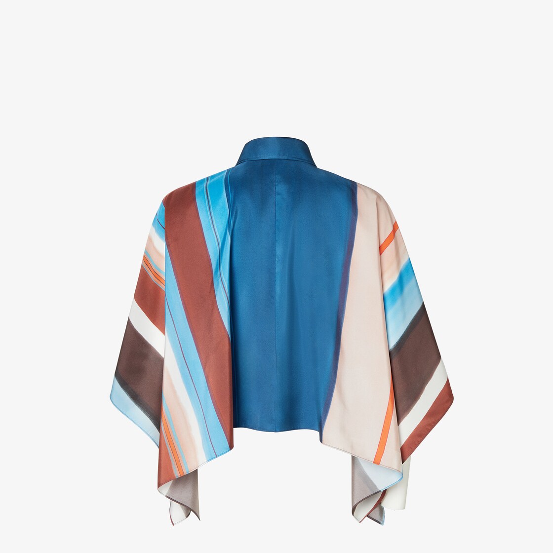 Multicolour striped silk shirt-FENDI-Verso