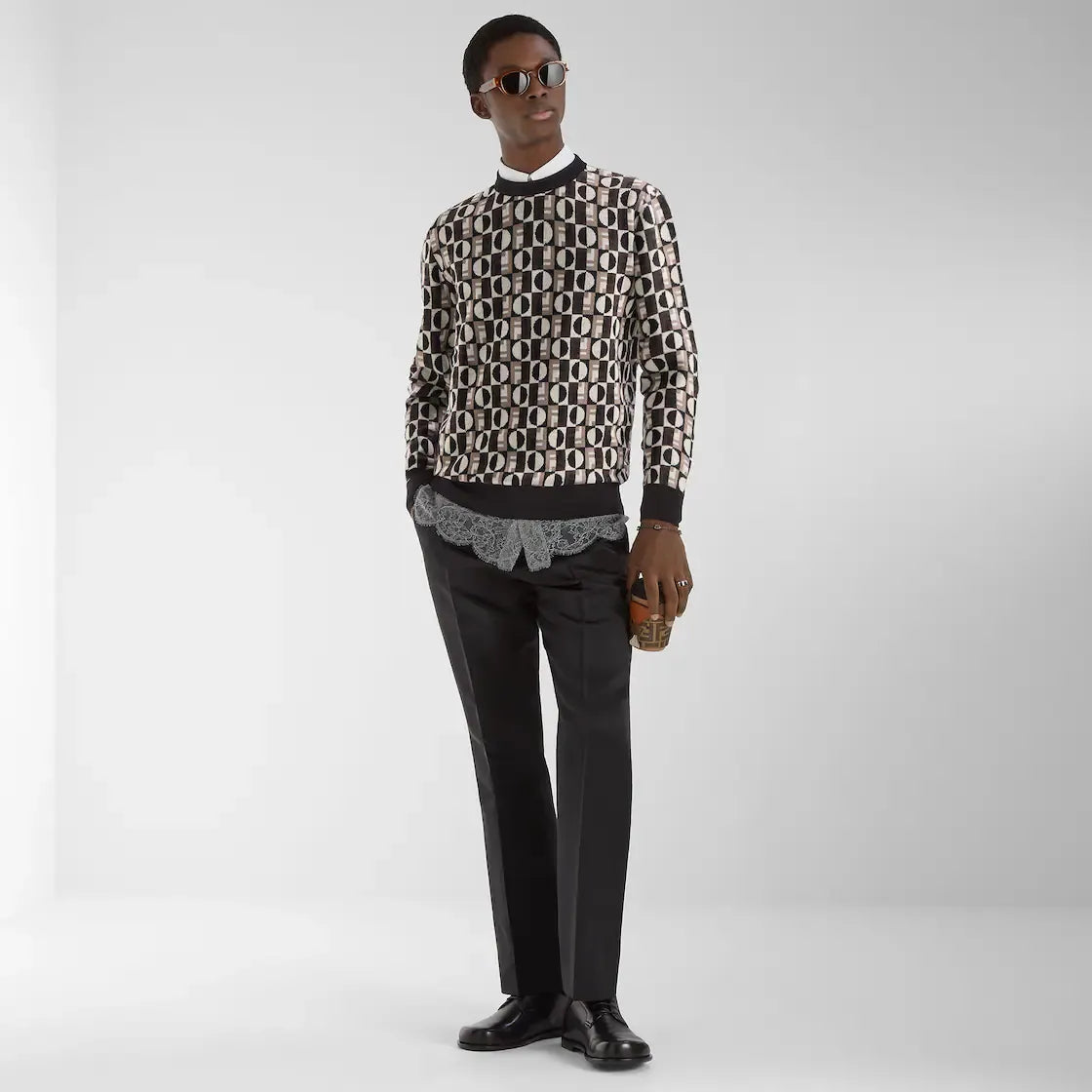 Multicolour wool jumper-FENDI-Verso