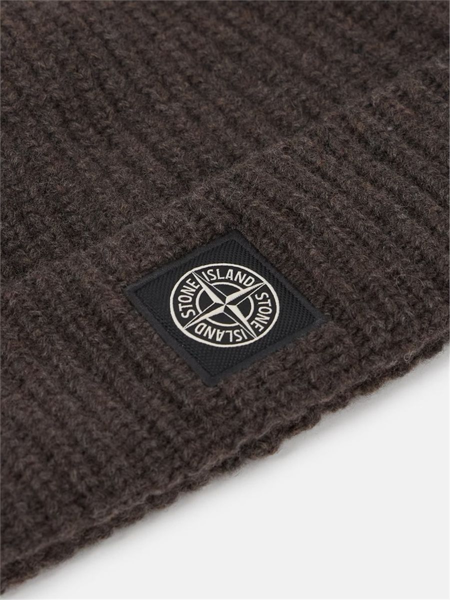 N100012 light rws geelong wool beanie-STONE ISLAND-Verso