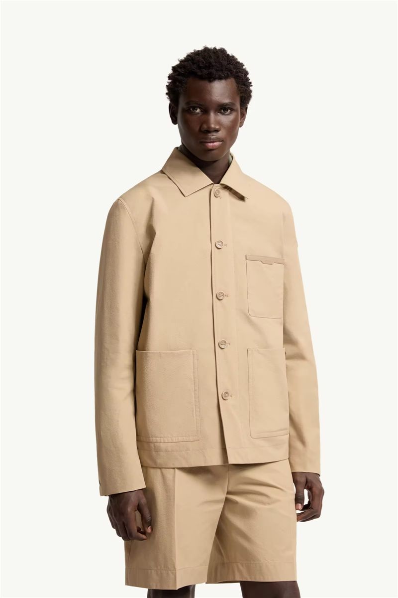 Nanav seersucker shirt jacket-MONCLER-Verso