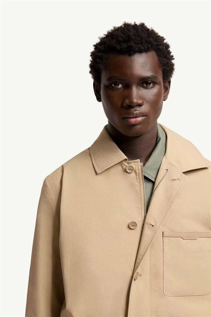 Nanav seersucker shirt jacket-MONCLER-Verso