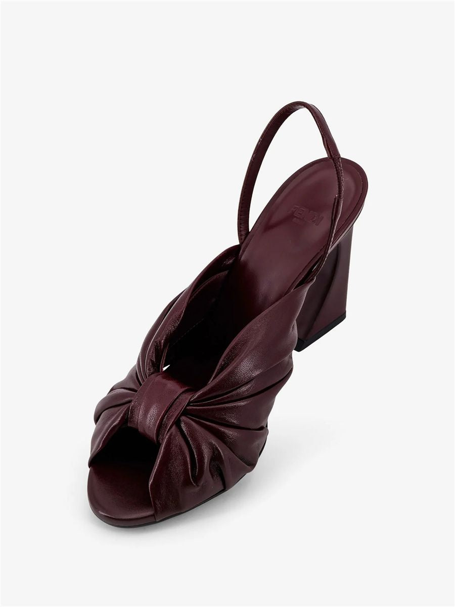 Nappa leather high-heeled slingbacks-FENDI-Verso