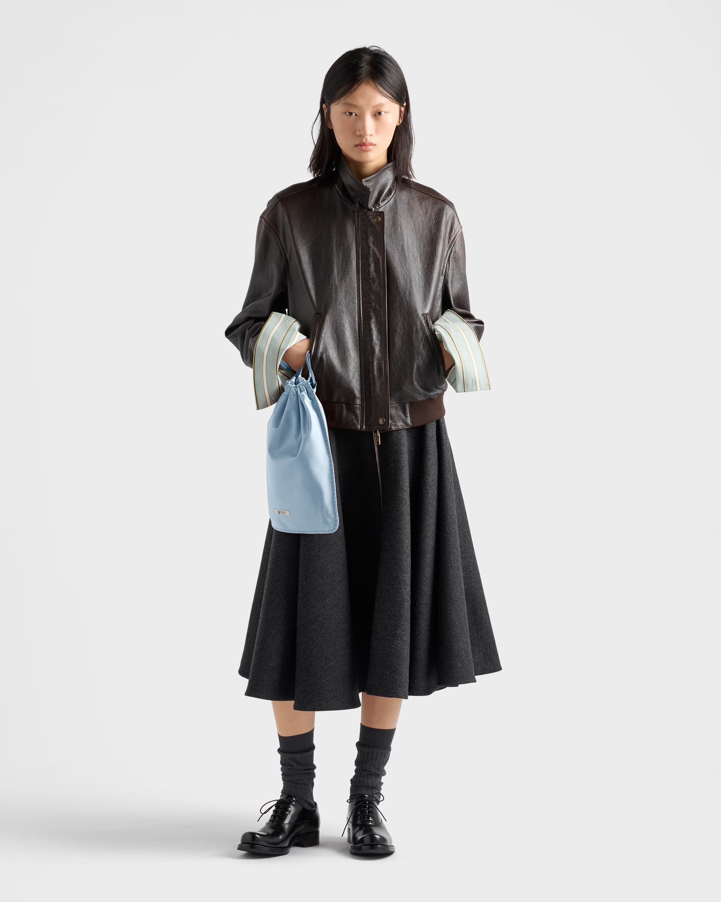 Nappa leather jacket-PRADA-Verso