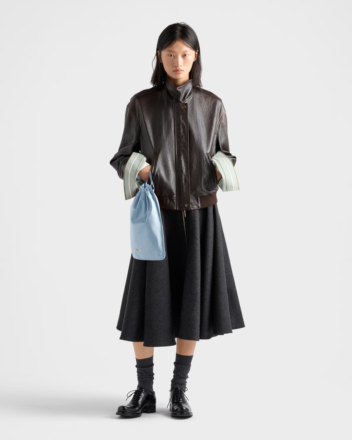 Nappa leather jacket-PRADA-Verso