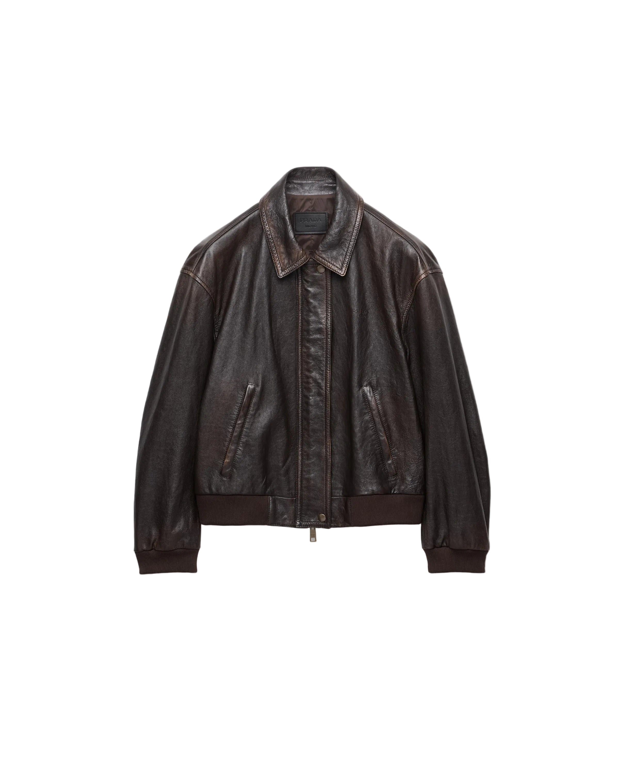 Nappa leather jacket-PRADA-309773-40-Verso