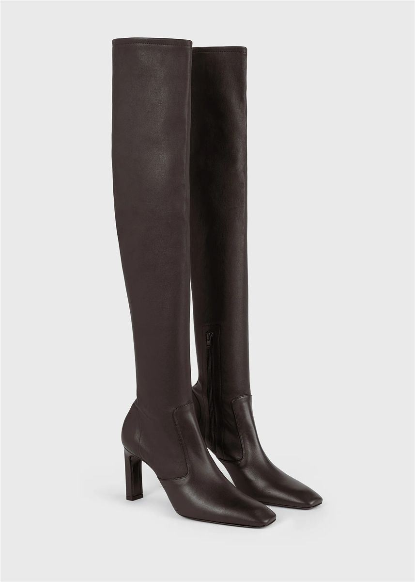 Nappa over-the-knee boots bark-TOTEME-Verso