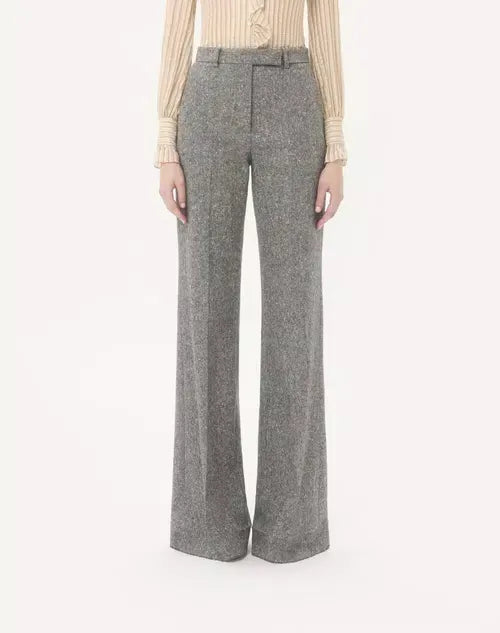 Natté Buttoned Weave Trousers-VALENTINO-Verso
