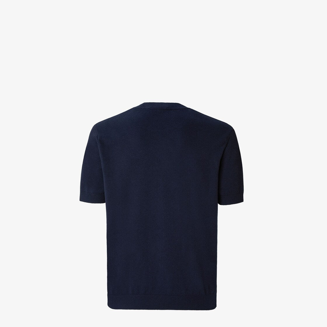 Navy cotton and cashmere jumper-FENDI-Verso
