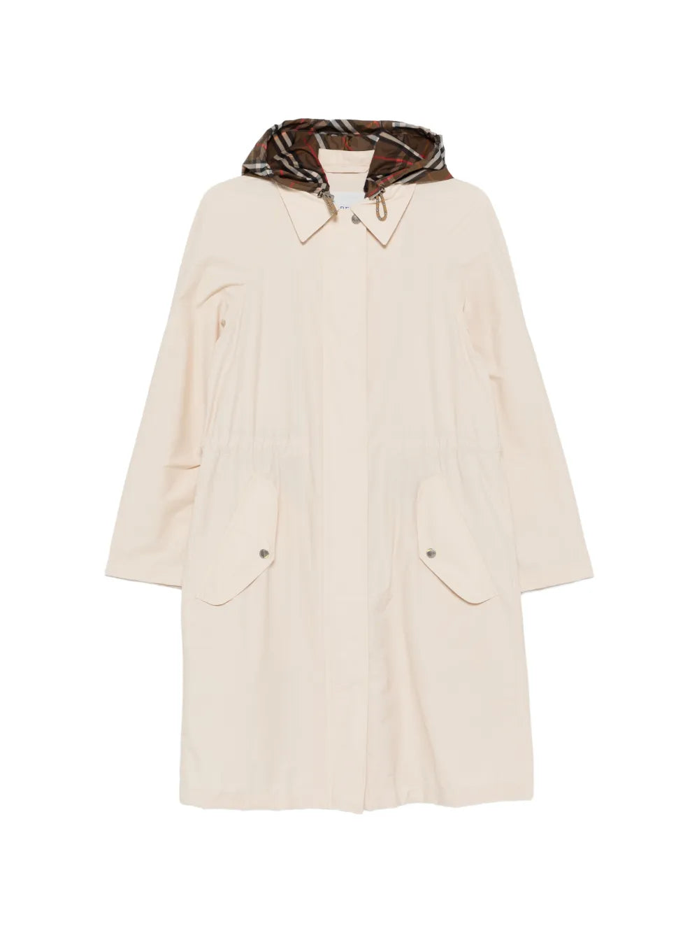 Newbury check hooded parka coat-BURBERRY-Verso
