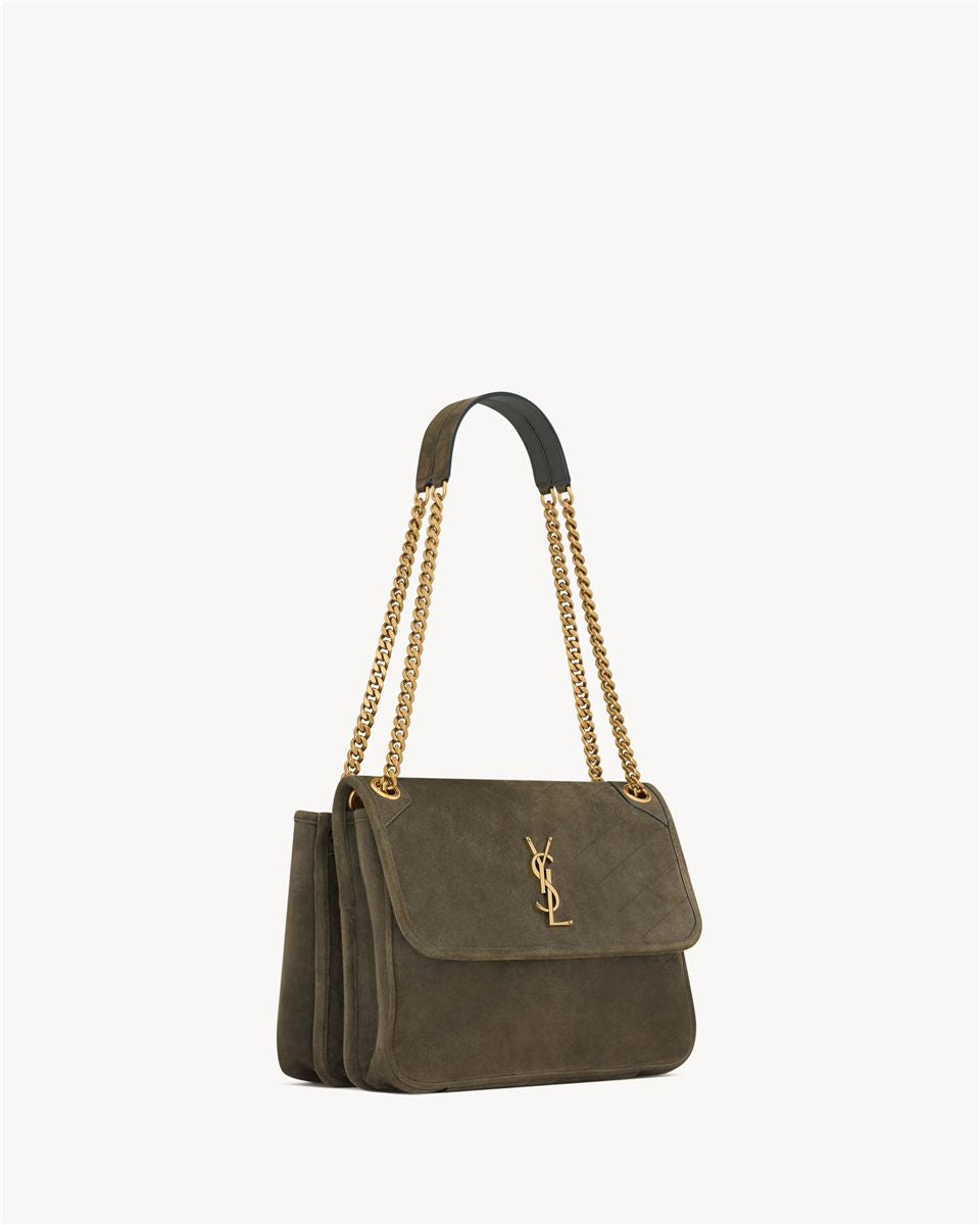 Niki tripouch in suede-SAINT LAURENT-Verso