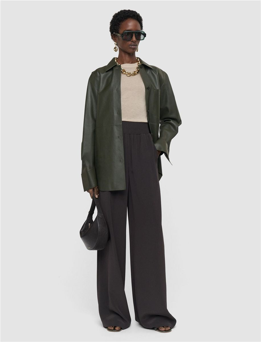 Nour satin twill trousers-JOSEPH-Verso