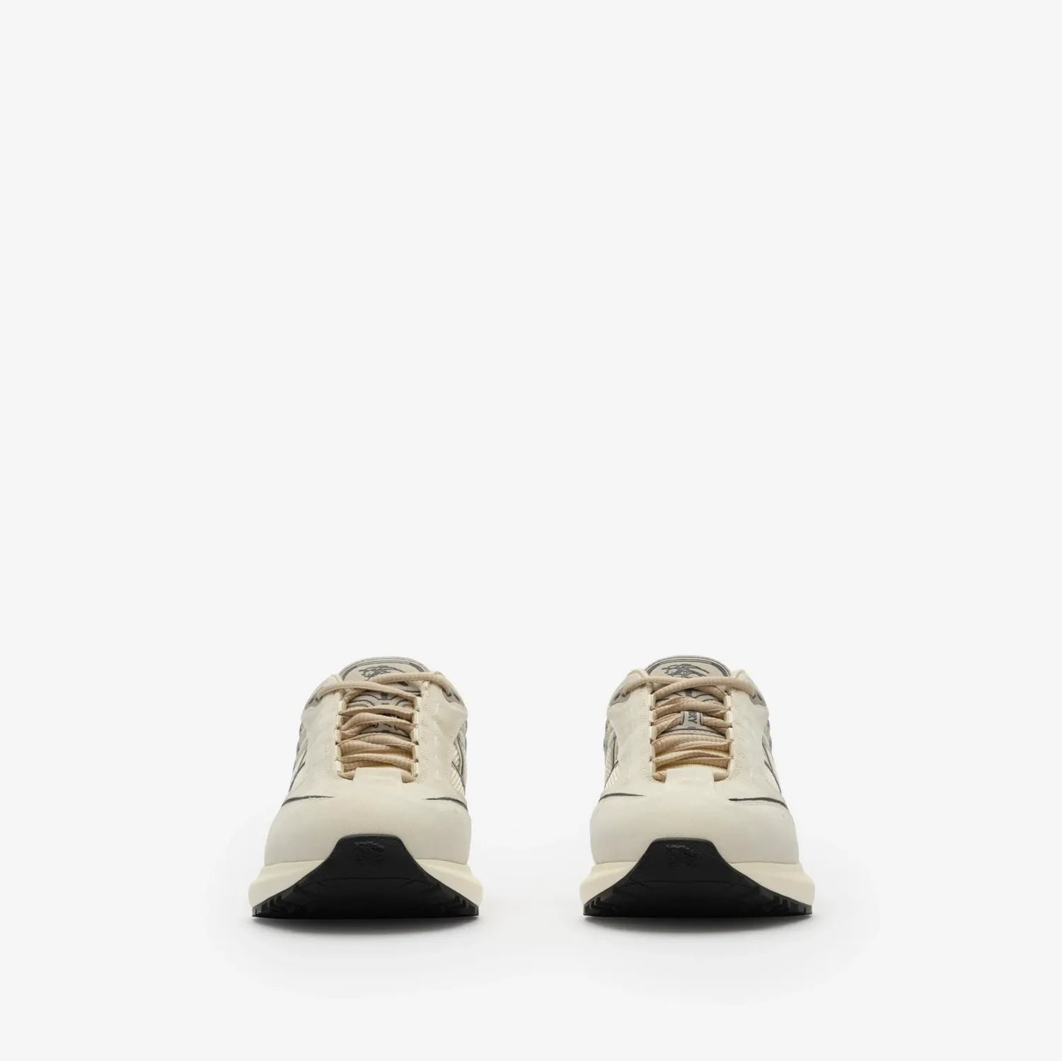 Nylon, suede and leather eclipse sneakers-BURBERRY-Verso
