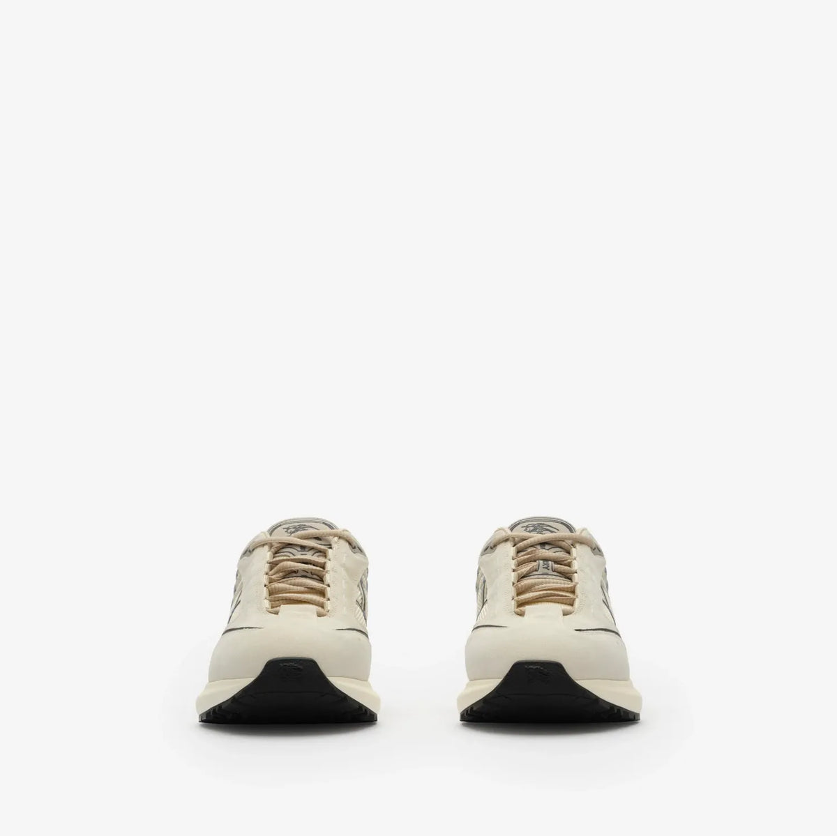 Nylon, suede and leather eclipse sneakers-BURBERRY-Verso