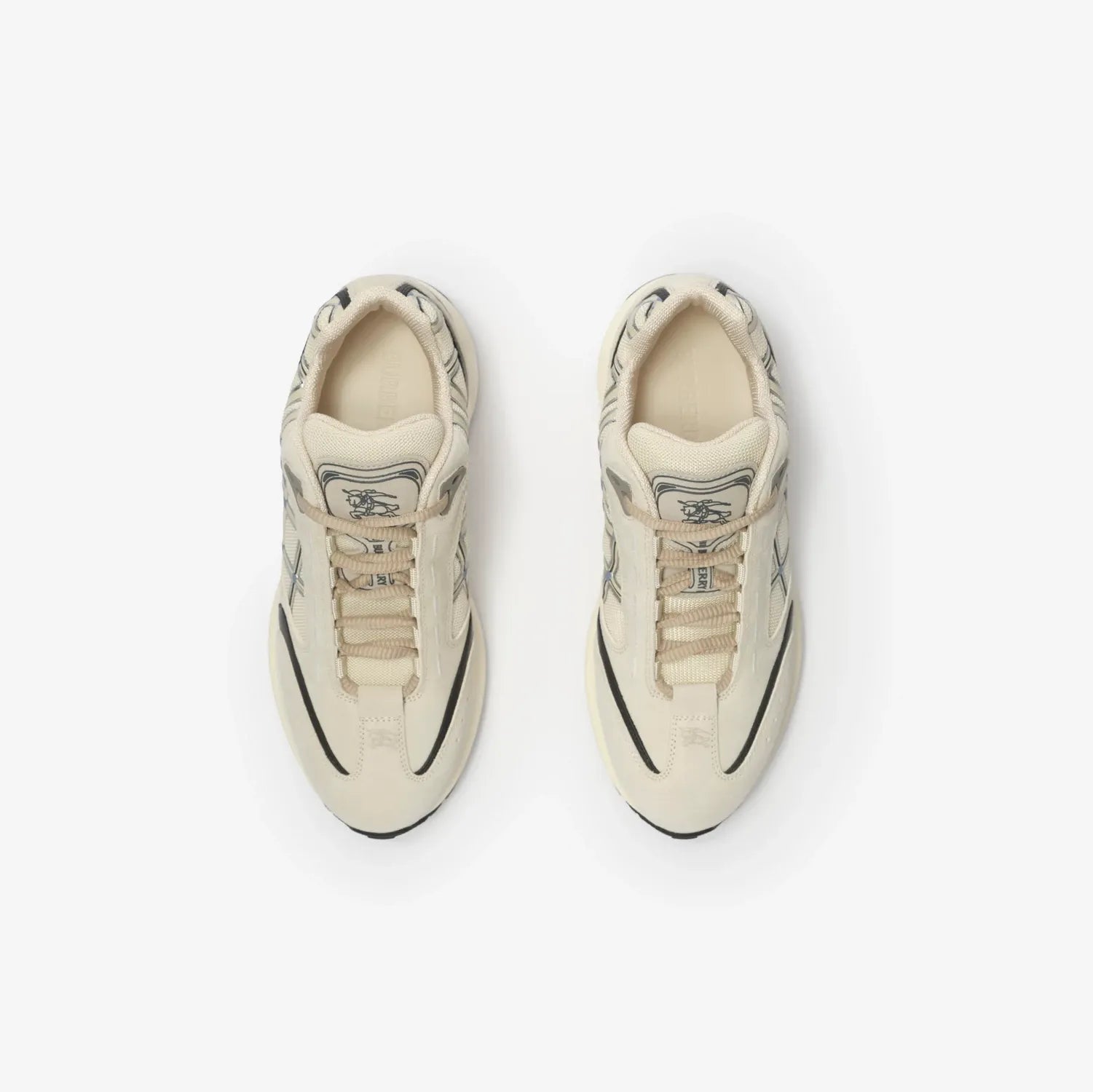 Nylon, suede and leather eclipse sneakers-BURBERRY-Verso