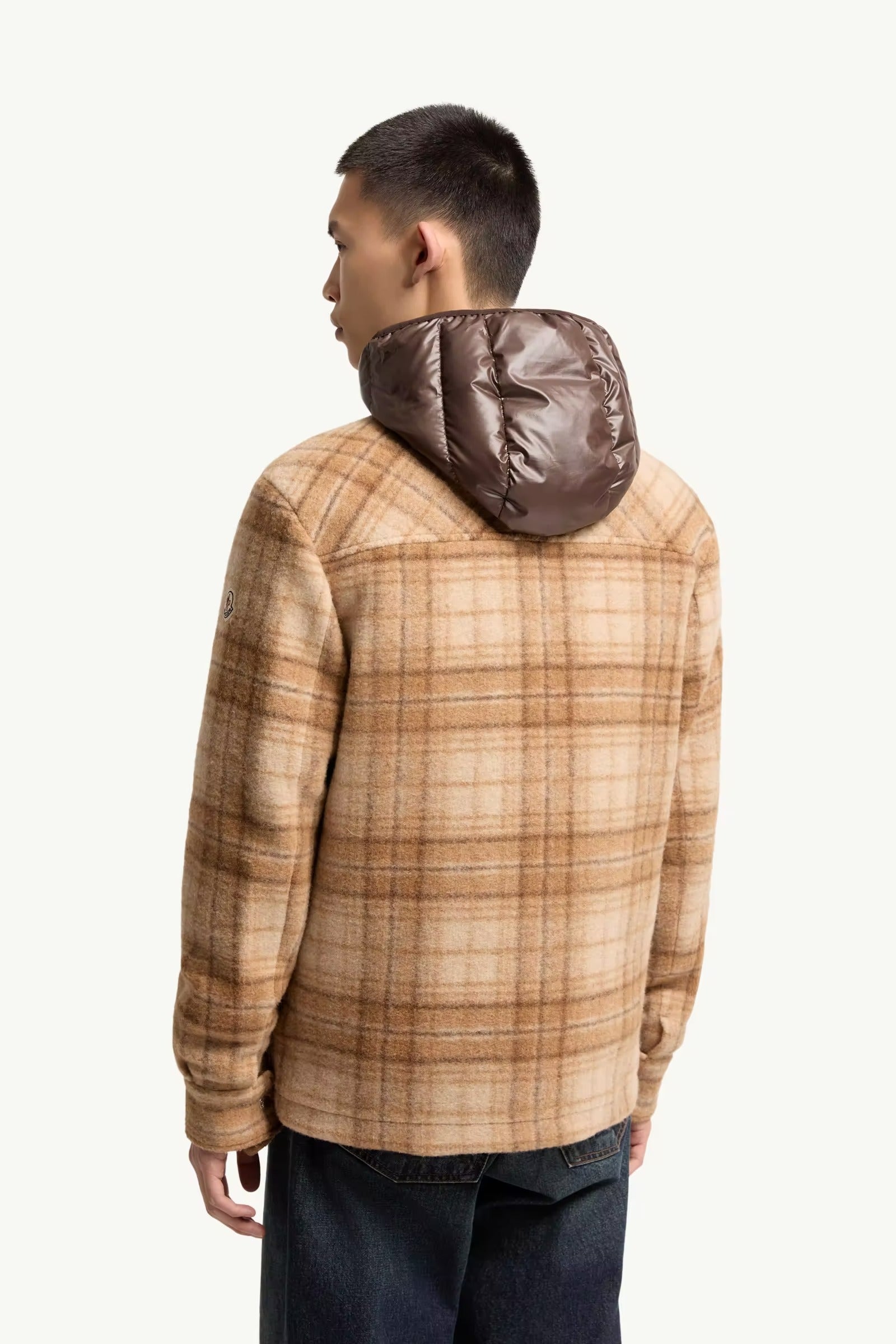Nyvalin 3-in-1 hooded flannel down jacket-MONCLER-Verso