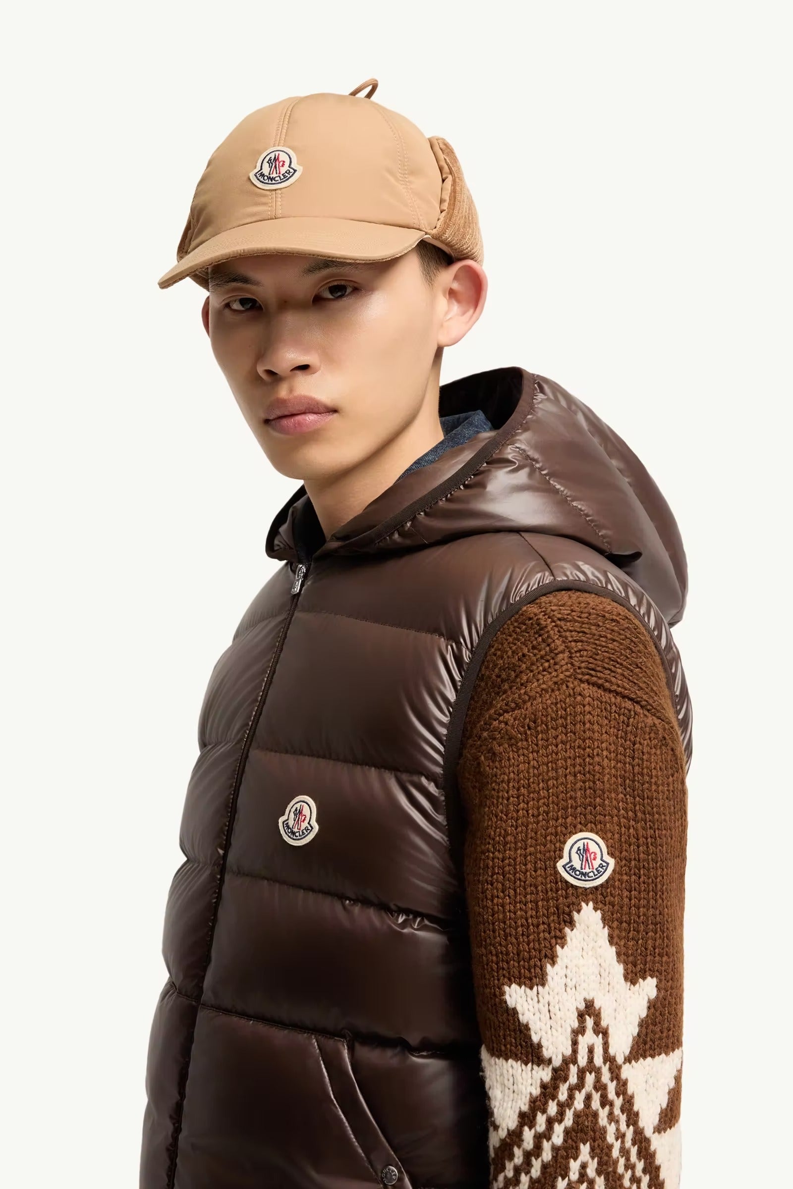 Nyvalin 3-in-1 hooded flannel down jacket-MONCLER-Verso
