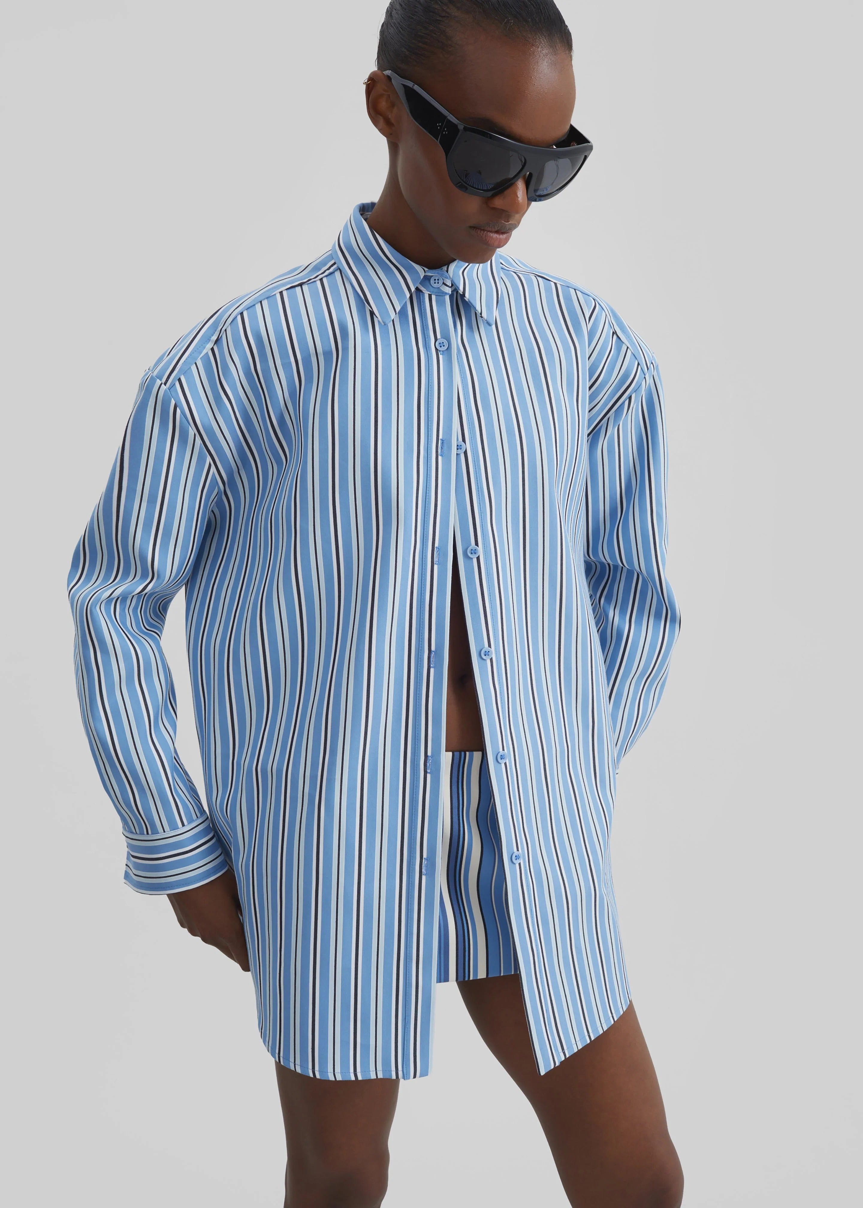 Oana cotton padded shirt-THE FRANKIE SHOP-Verso