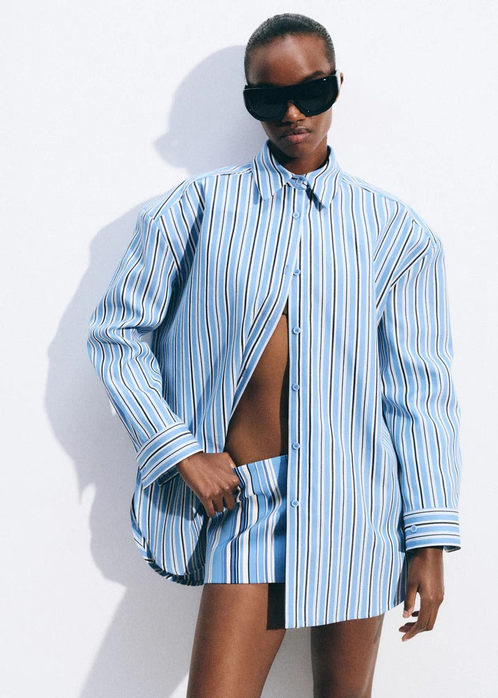Oana cotton padded shirt-THE FRANKIE SHOP-Verso