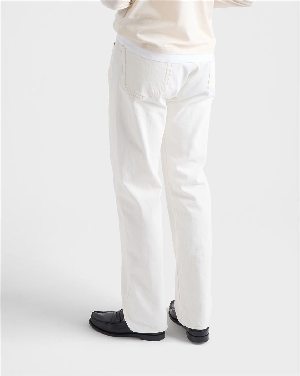 Old denim five-pocket jeans-PRADA-Verso
