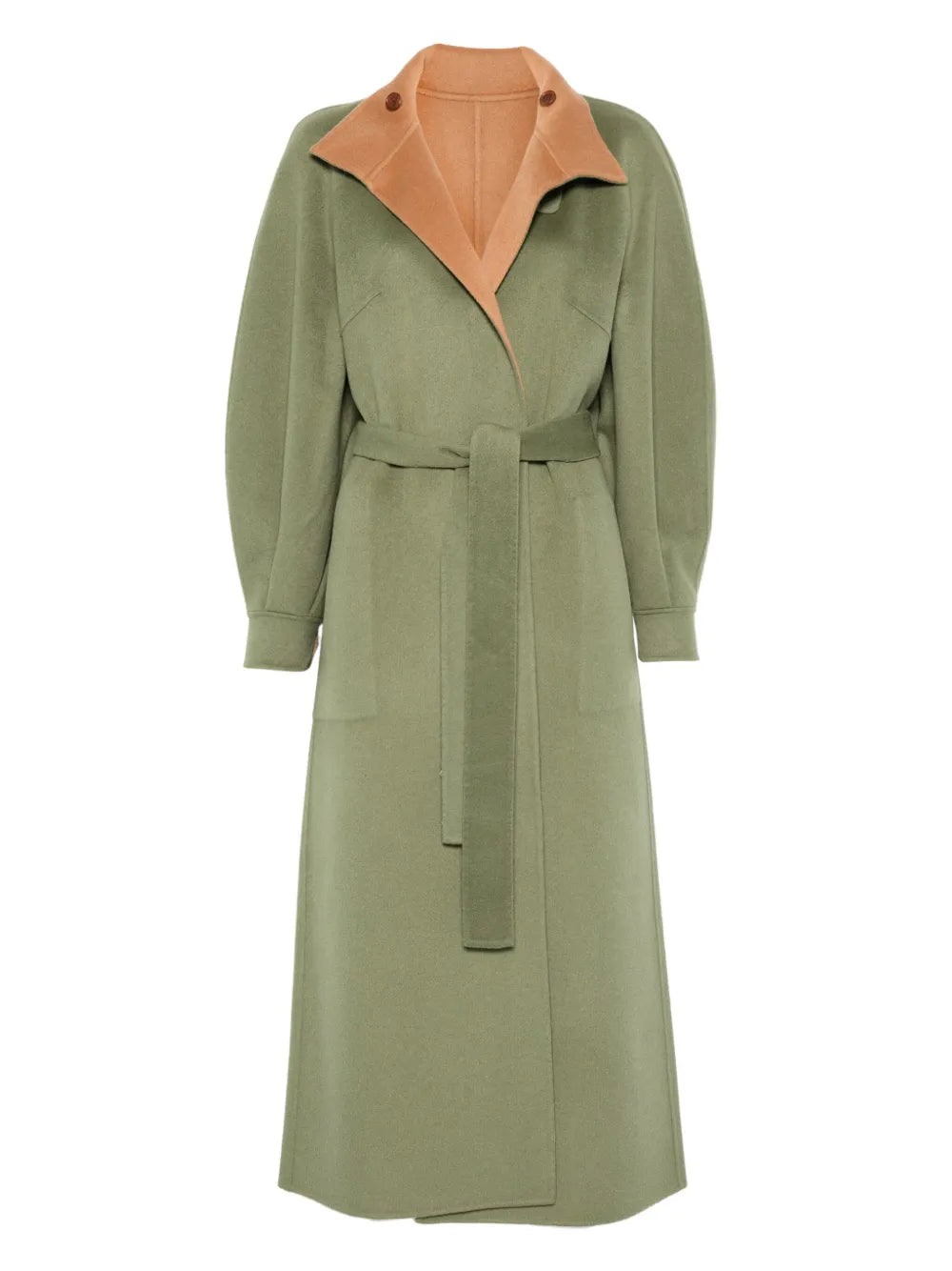 Olympia balloon-sleeve belted coat-ALICIA AUDREY-Verso