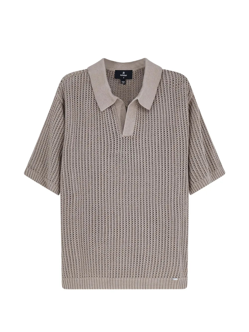 Open-knit polo shirt-REPRESENT-307460-S-Verso