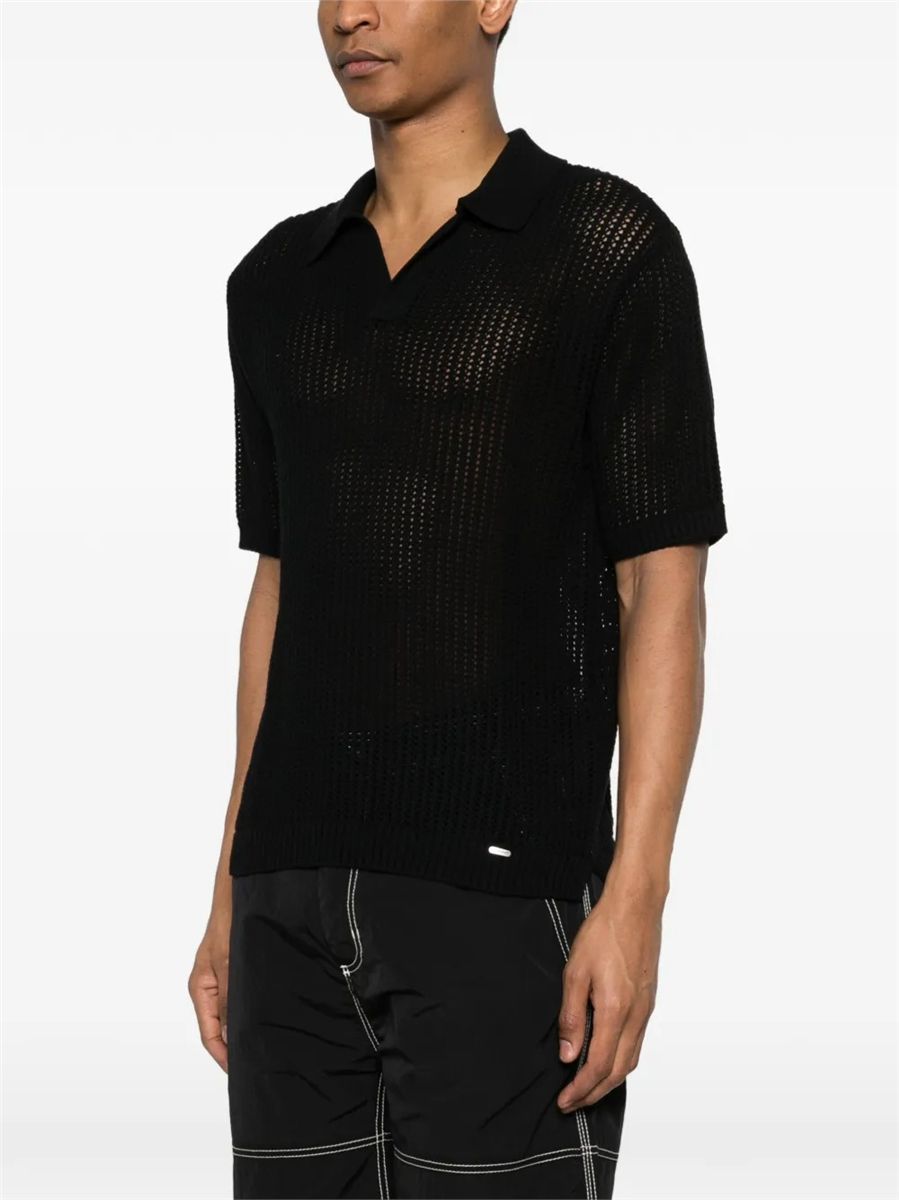 Open-knit Polo Shirt