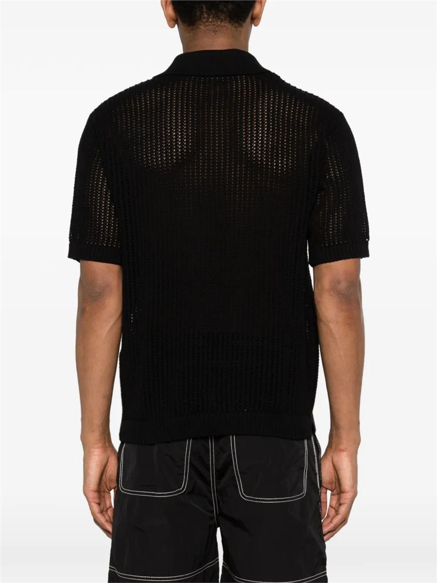 Open-knit Polo Shirt